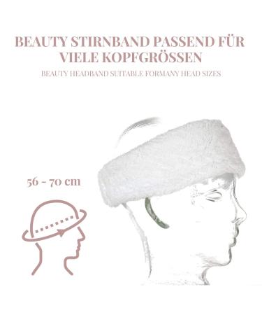 Carenesse Terry White Hair Band - Thick & Fluffy 100% Cotton Headband | One Size 7 cm Wide Absorbent & Breathable | International Shipping Available - Buy Online on GoSupps.com
