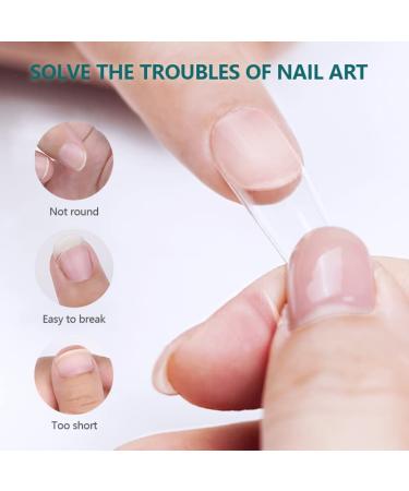 UNA GELLA Almond Fake Nails - 500pcs Medium Almond Press on Nails for Nail Extension & Nail Art - Clear Almond Gel Tips for DIY Home Salon - 12 Sizes - Buy Online on GoSupps.com