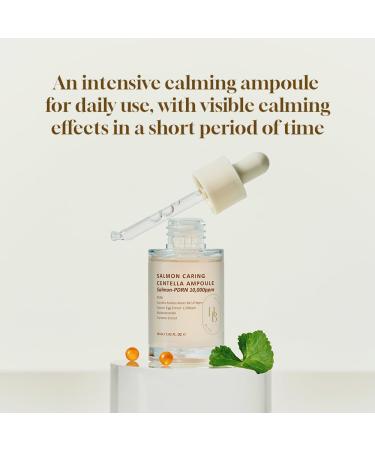 Salmon Caring Centella Ampoule - Salmon PDRN Salmon Egg Extract Centella Madecassoside Calming Soothing Restore and Rejuvenate Sensitive Skin Korean Skincare - Buy Online on GoSupps.com