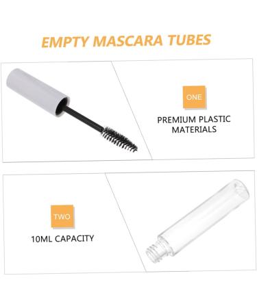 BELLIFFY 11pcs Eyelash Tube Portable Mascara Tube Lip Gloss Bottle Empty Mascara Tube White Plastic - Buy Online on GoSupps.com