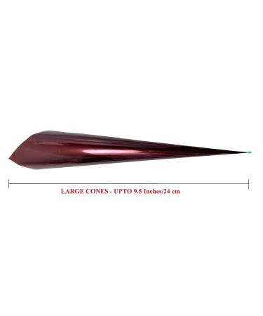 SaVvam Empty Pre-Rolled Cones for Henna & Temporary Tattoo - Handmade Mylar Cellophane Cones for Jaqua Designs, Cake Icing & Decoration - Large Size (12 Cones) - Buy Online on GoSupps.com