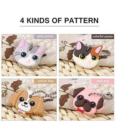 Yosoo Colourful Dog and Cat Key Caps - Set of 4 Key Identifier Covers - Buy Online on GoSupps.com