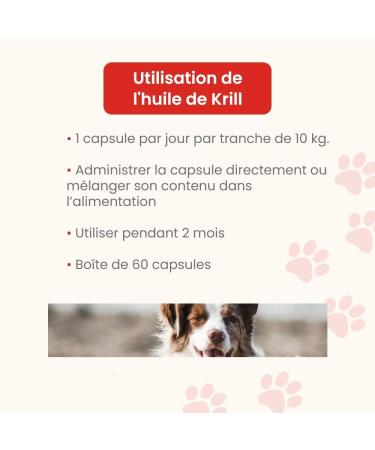 Compavet Krill Oil Capsules - for Dogs and Cats - Joint Comfort - Improves Mobility Antioxidant Natural Defenses - 60 Capsules - Developed in France - Buy Online on GoSupps.com