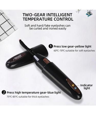 USB Rechargeable Heated Eyelash Curler Professional Long-Lasting Portable Makeup Lash Tool - Buy Online on GoSupps.com