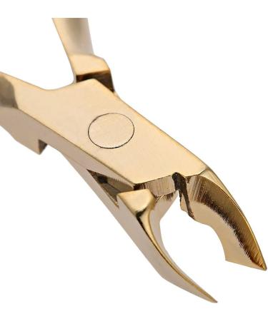 Stainless Steel Nail Cuticle Nipper Clipper Harder Skin Scissor Nail Manicure Tool Gold Flexible Control Toenail Pliers Suitable for Home Nail Salon Use - Buy Online on GoSupps.com