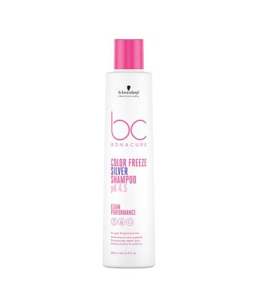 Schwarzkopf Professional Bonacure Color Freeze Silver Shampoo Grey & Lightened Blonde Hair Eliminates Yellow Tones Revives Cool Tones With Vegan Keratin SLS SLES Free 250 ml