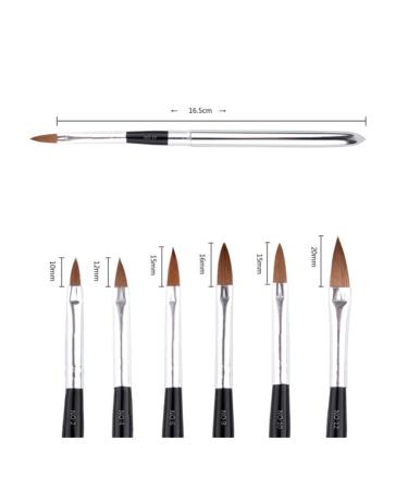 Gracelaza 6pcs Nail Art Brush Set - Professional Paint Brush Pen Set for UV Gel & Acrylic Nail Design - Buy Online on GoSupps.com