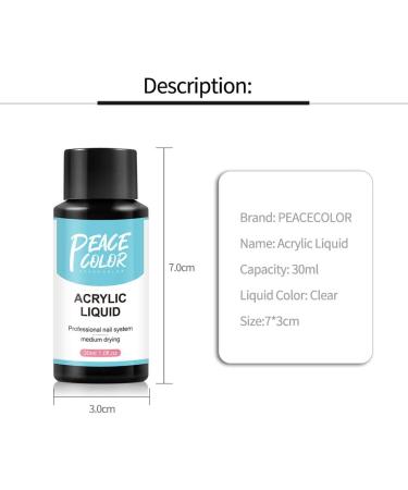 Peacecolor Acrylic Liquid Monomer 30ml Acrylic Monomer Acrylic Liquid For Acrylic Powder Acrylic Nail Liquid Monomer For Acrylic Nails Nails Powders & Liquids Acrylic - Buy Online on GoSupps.com