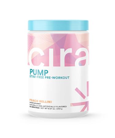 Pump Stimulant-Free Pre Workout Powder for Women - Caffeine Free Preworkout Supplement for Pumps, Focus & Endurance - 30 Servings, Peach Bellini