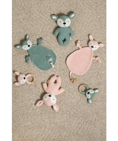 Jollin Wooden Baby Teething Ring - Deer Ash Green - 2 Pack Rattle & Grasp Toy - Natural Dental Aid for Infants - Buy Online on GoSupps.com