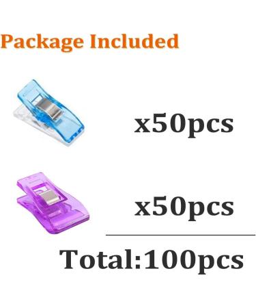 BigTeddy 100pcs Sewing Clips for Quilting & Binding Hem - Assorted Colors Set with Case | Multipurpose Sewing Tools - Buy Online on GoSupps.com
