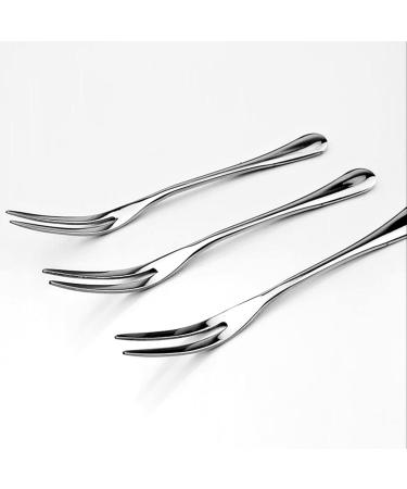 Forks Stainless Steel Fruit Fork Dessert Fork Eco-Friendly Two Tooth Dinner Forks Fork Kitchen BBQ Tool - Buy Online on GoSupps.com