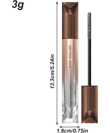 Glitter Mascara for Eyelashes Shimmer Mascara | Volumizing Mascara Cosmetics for Lashes with High Colour Rendering Waterproof Mascara Lift Curling Ci Multiplier Effect - Buy Online on GoSupps.com