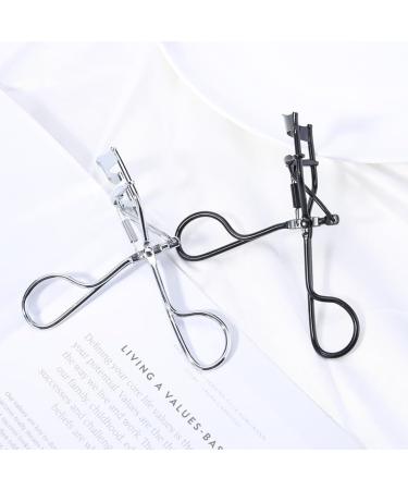 Silver Handheld Eyelash Curler - Durable & Portable Eye Cosmetic Tool for Women | Long Lasting Metal & Silicone Strip - Buy Online on GoSupps.com