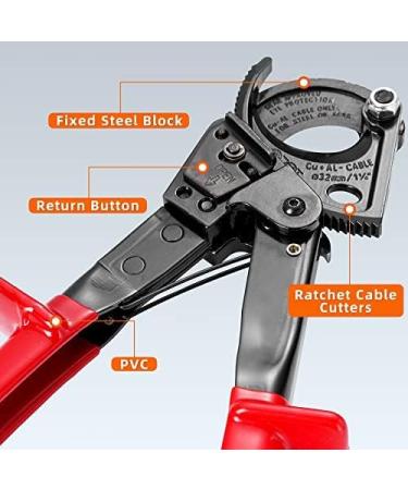 HS325A Aluminum Copper Ratchet Cable Cutter - Cuts Up to 240mm - Efficient Cable Cutting Tool - Buy Online on GoSupps.com