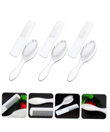 Hohopeti 3-Piece Baby Hairbrush & Comb Set - Gentle Baby Grooming Kit for Infant and Toddler - Scalp Massage Combs - Perfect Baby Shower Gift - Buy Online on GoSupps.com