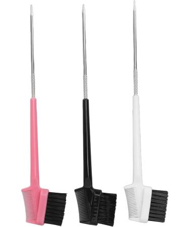 Double Sided Eyebrow Brush Comb for Lash Brow Grooming Hair Styling with ABS Stainless Steel Nylon Hair Makeup Tool - Buy Online on GoSupps.com