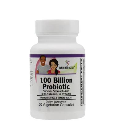 BariatricPal Probiotic 100 Billion CFU Gastrointestinal & Immune Health Capsules (30ct)