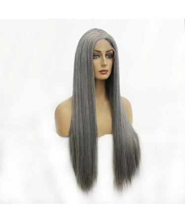 Silky Long Straight Hair Lace Front Wig - Heat Resistant Synthetic Hair for Ladies | 14in & 20in | Perfect for Daily Use & Halloween Parties - Buy Online on GoSupps.com