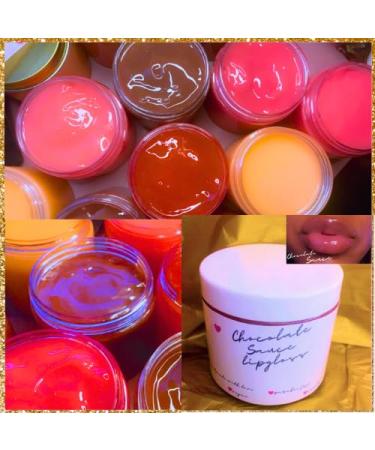 wholesale lipgloss base jar 8oz premixed lipgloss base handmade lipgloss vegan paraben free cruelty free (8oz jar chocolate sauce) 8 Fl Oz (Pack of 1) chocolate sauce