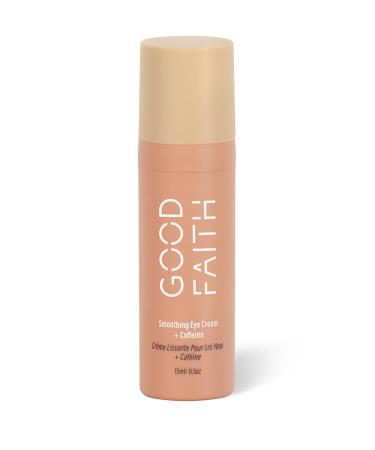 GOOD FAITH - Smoothing Eye Cream with Caffeine - 0.5 fl. oz - Helps Hydrate & Brighten Dark Circles - Reduces Fine Lines - Vegan - Cruelty Free - Buy Online on GoSupps.com