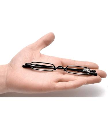 Mini Slim Reading Glasses 4.0x in Purple - Lightweight Portable Readers with Pen Clip Tube Case - Easy Carry Compact Design - Buy Online on GoSupps.com