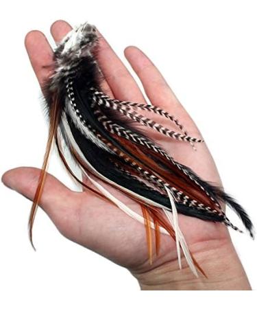 Real Feather Hair Extensions Kit - 25 Mini Fluffys + Rings/Loop + Instructions - Buy Online on GoSupps.com