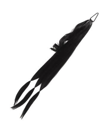 DOITOOL Braid Wig Ponytail Wig Braids Wig Hat Hair Wigs for Women Synthetic Ponytail Extention Hair Extensions for Braids Ponytail Extension Extend Girl Women's High Temperature Wire 90X5CM Black