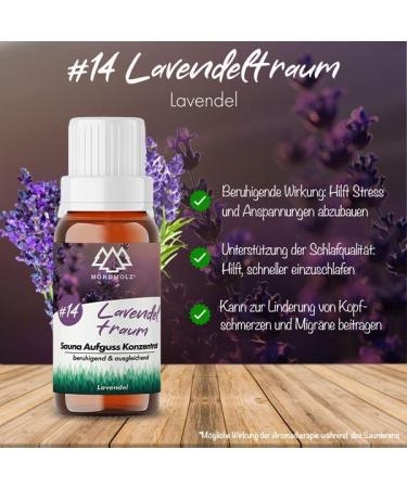 Nordholz Sauna Infusion - 48 Varieties (15ml) | Relaxing Lavender Room Fragrance | Premium Sauna Accessories #14 Lavender Dream - Buy Online on GoSupps.com