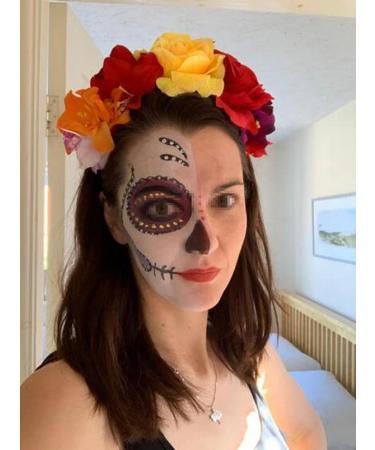 Ericotry Halloween Boho Floral Headband - Rose Flower Crown for Party Costumes and Cosplay Accessory - Buy Online on GoSupps.com
