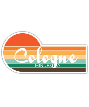 Cologne Minnesota 4 x 2.25 Inch Sticker Retro Vintage Sunset City 70s Aesthetic Design 4 x 2.25-Inch Stickers
