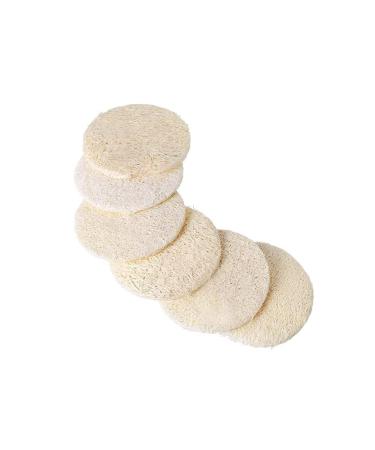 50 Pcs Natural Loofah Sponge Face Body Exfoliator Scrubber Cleansing Pads for Face &Body