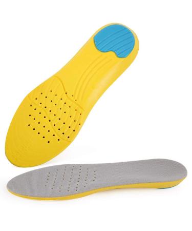Foot Pain Relief Insoles Excellent Shock Absorption and Cushioning Sports Insoles for Men and Women (M:6-10 Women)