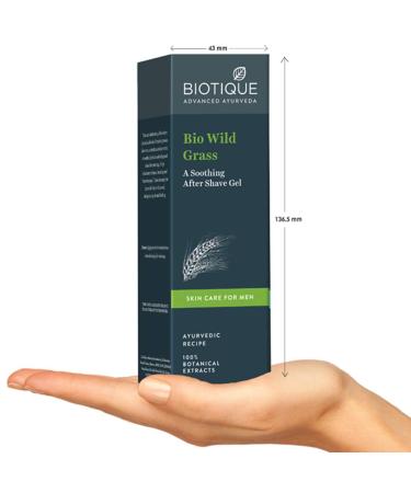 Biotique Bio Wild Grass After Shave Gel for Men - 120ml | Soothing 100% Natural & Organic Eliminates Shave Bumps - Buy Online on GoSupps.com