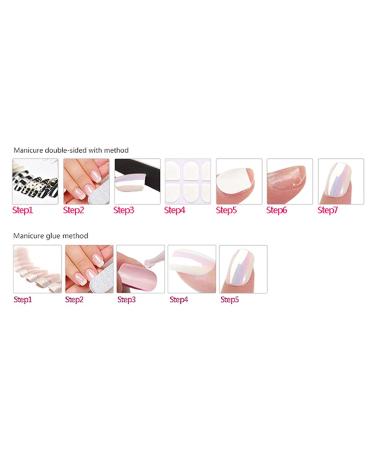 Buy 6wcveuebuc Artificial Nails for Children - Pre-Glue Gentle Pink Nail Art Set for Girls | Short Square Nails & Accessories - Buy Online on GoSupps.com