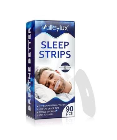 Mouth Tape Sleep Strip Mouth Tape 90 Count (85mm X 23mm) Mouth Tape for Sleeping Advanced Gentle Anti Snoring Devices for Less Mouth Breathing Improve Sleep Quality & Instant Snoring Relief(1 PC)