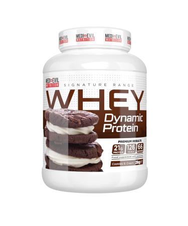 Medi-Evil Nutrition Whey Dynamic Protein Cookies and Cream Flavour 2kg 66 Servings Whey Protein Powder for Muscle Growth Vegetarian Cookies & Cream 66 Servings (Pack of 1) - Buy Online on GoSupps.com