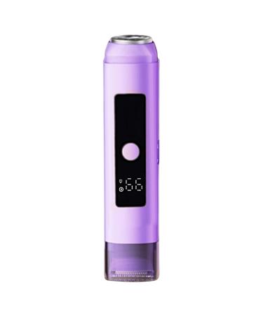 Rasoir Corporel pour Femmes | Tondeuse Pr cision Visage Corps Zones Intimes | Appareil lectrique Portable Imperm able Utilisation Sec & Sous l'Eau Avec 2 T tes Pour Zone Bikini Jambes et Parties In Violet