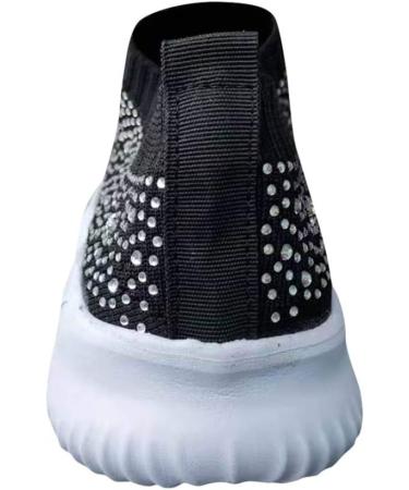 Shop Women's Slip-On Running & Walking Shoes - Soft Sole Fitness Sneakers | Lightweight Lace-Up Hiking & Leisure Shoes in Black & White - EU Size 41 - Buy Online on GoSupps.com