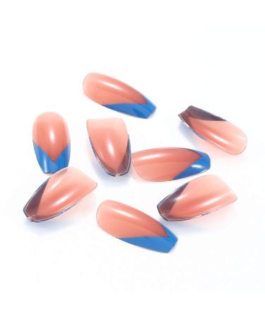 Brishow Coffin Artificial Nails - Shiny Ballerina Acrylic False Nails Full Cover 24 Pieces for Women & Girls - International Shipping - Buy Online on GoSupps.com