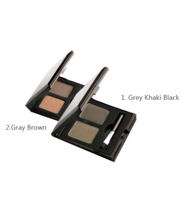 SKINFOOD Choco Eyebrow Powder Cake - Mineral Duo Palette with Real Cacao | Best Gift Ideas for Women & Friends - #1 Grey Khaki Black - Buy Online on GoSupps.com