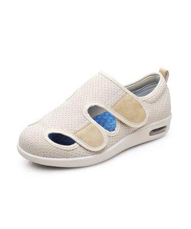 NVBHOF Men  s Diabetic Orthopedic Slippers Men Arthritis Edema Adjustable Closure Toe Swollen Feet Slippers Adjustable Elderly Shoes for Fasciitis Swollen Feet (Color : Meter Color Size : 12)