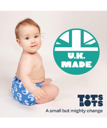 TotsBots Bamboozle Reusable Nappy - Eco-Friendly Bamboo Nappy for Babies & Toddlers - Fluffy Clouds, Size 3 (35lbs+) - Buy Online on GoSupps.com