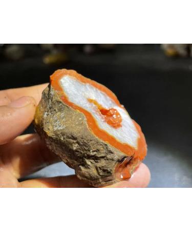 Natural Crystal Rough Red Battle Blood Agate Rough China Agate Crystal Achat Geode Specimen 155g RD11 - Buy Online on GoSupps.com