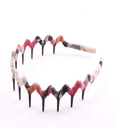 5PCS Zig Zag Wrapped Cloth Headband Hair Comb Set for Women - Buy Online on GoSupps.com