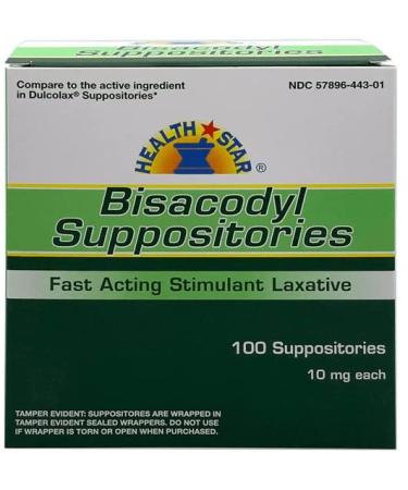 GeriCare Bisacodyl (Dulcolax) Suppositories 10 mg (Box of 100)