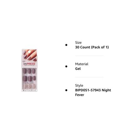 KISS imPRESS Press-On Manicure Nails - Night Fever BIPD051-57943 - Buy Online on GoSupps.com