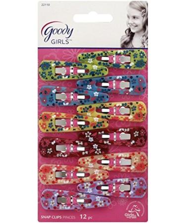 Goody Girls Classics Floral Pattern Contour Clip 12 ea (Pack of 2)