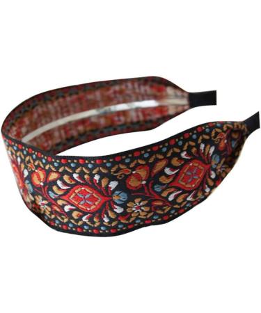 Vintage Headband Wide Embroidery Hair Band Retro Ethnic Headdress for Women Girl Vintage Headband - Buy Online on GoSupps.com