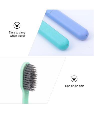 Gatuida 6 STK Soft Bristle Travel Toothbrush Set - Ultra Gentle Wheat Gum Care | Perfect Household Gift - International Shipping - Buy Online on GoSupps.com